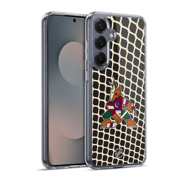 NHL Arizona Coyotes Net Pattern Soft Gel Case for Samsung Galaxy S25+ & MagSafe