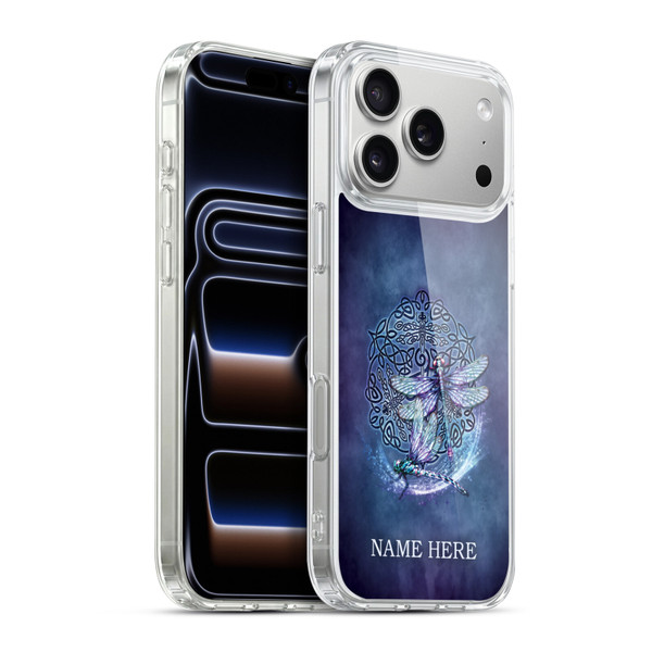 Custom Customised Personalised Brigid Ashwood Name and Initial Dragonfly Soft Gel Case for Apple iPhone 17 Pro Max