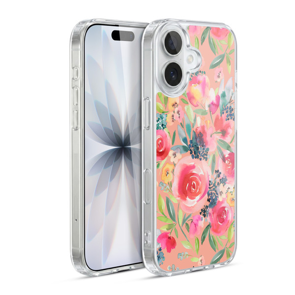 Ninola Abstract Nature Flowers Summer Roses Soft Gel Case for Apple iPhone 17
