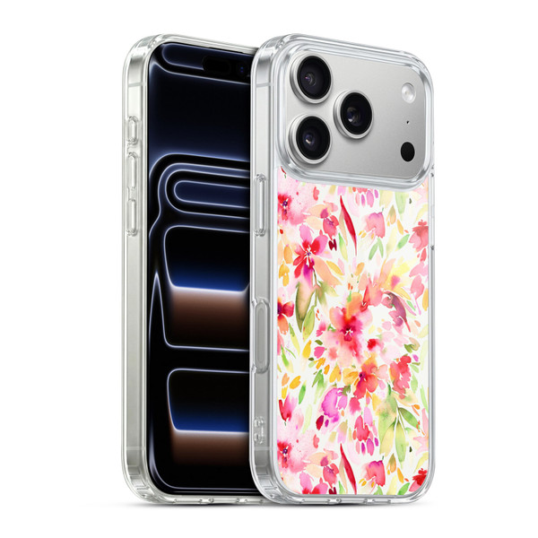Ninola Abstract Nature Flowers Artistic Tropical Multicolor Soft Gel Case for Apple iPhone 17 Pro