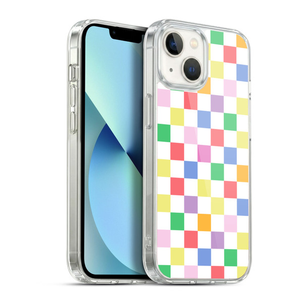 Ninola Colorful Geometric Checkered Soft Gel Case for Apple iPhone 13