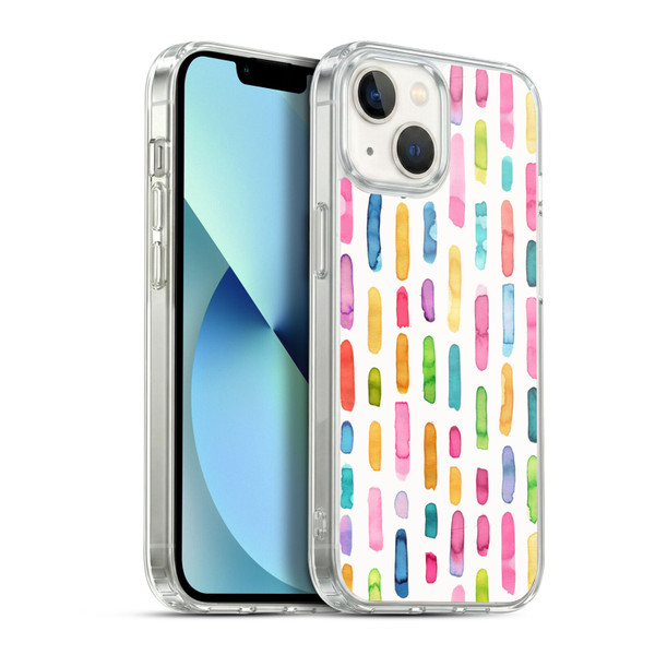 Ninola Colorful Geometric Party Stripes Soft Gel Case for Apple iPhone 13