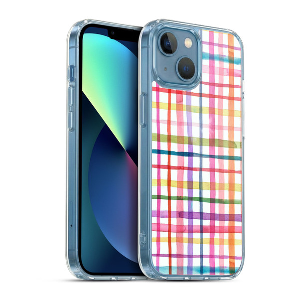 Ninola Colorful Geometric Summer Gingham Soft Gel Case for Apple iPhone 13 Mini & MagSafe