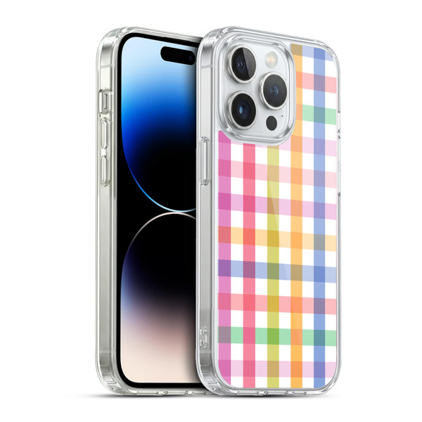 Ninola Colorful Geometric Gingham Soft Gel Case for Apple iPhone 13 Pro & MagSafe