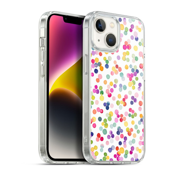 Ninola Colorful Geometric Confetti Dots Soft Gel Case for Apple iPhone 14