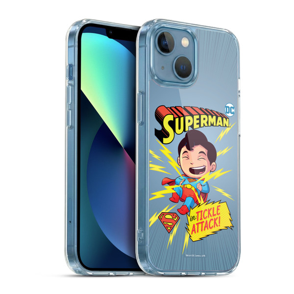 Super Friends DC Comics Toddlers Comic Covers Superman 2 Soft Gel Case for Apple iPhone 13 Mini & MagSafe