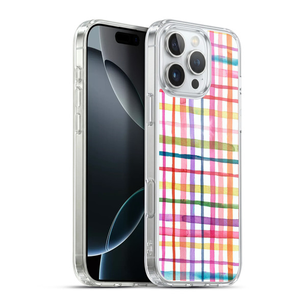 Ninola Colorful Geometric Summer Gingham Soft Gel Case for Apple iPhone 16 Pro Max & MagSafe