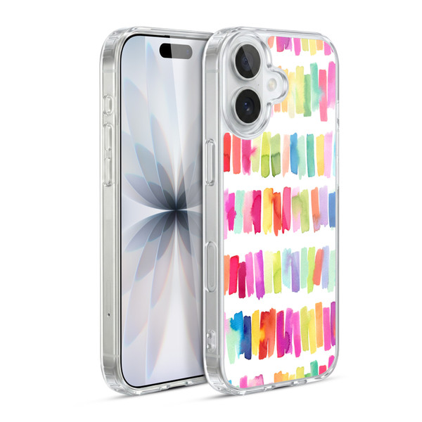 Ninola Colorful Geometric Rainbow Brushstrokes Soft Gel Case for Apple iPhone 17