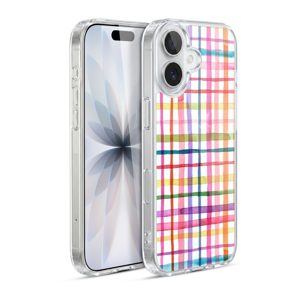 Ninola Colorful Geometric Summer Gingham Soft Gel Case for Apple iPhone 17