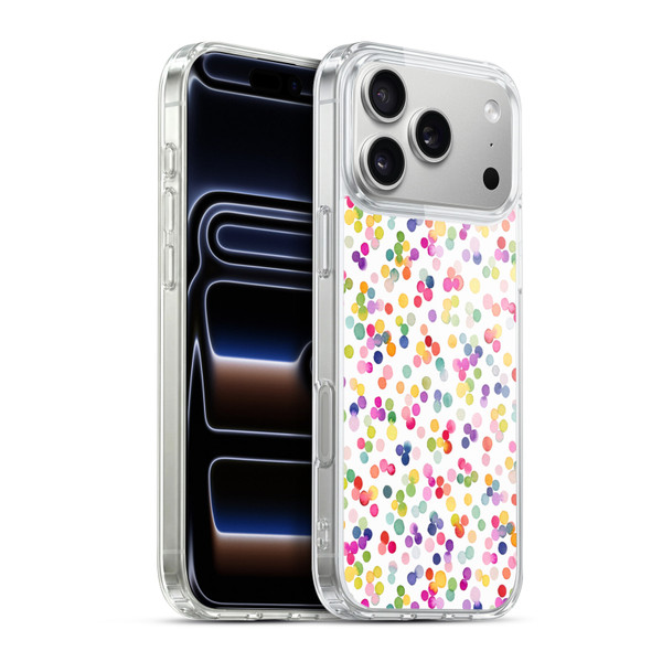 Ninola Colorful Geometric Confetti Dots Soft Gel Case for Apple iPhone 17 Pro Max