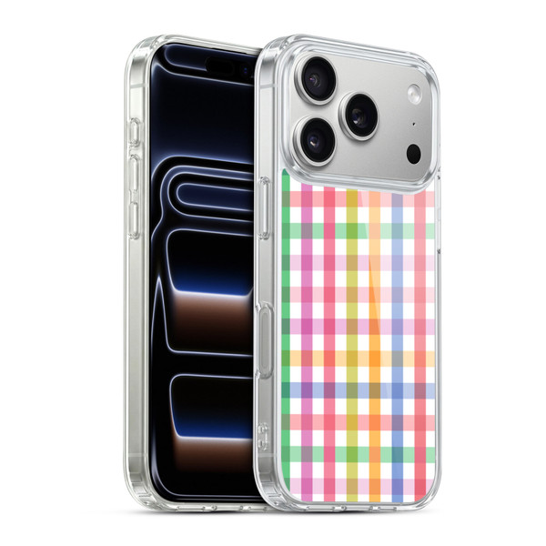 Ninola Colorful Geometric Gingham Soft Gel Case for Apple iPhone 17 Pro