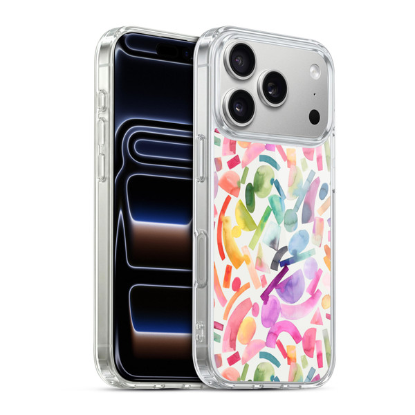 Ninola Colorful Geometric Modern Geometric Shapes Soft Gel Case for Apple iPhone 17 Pro