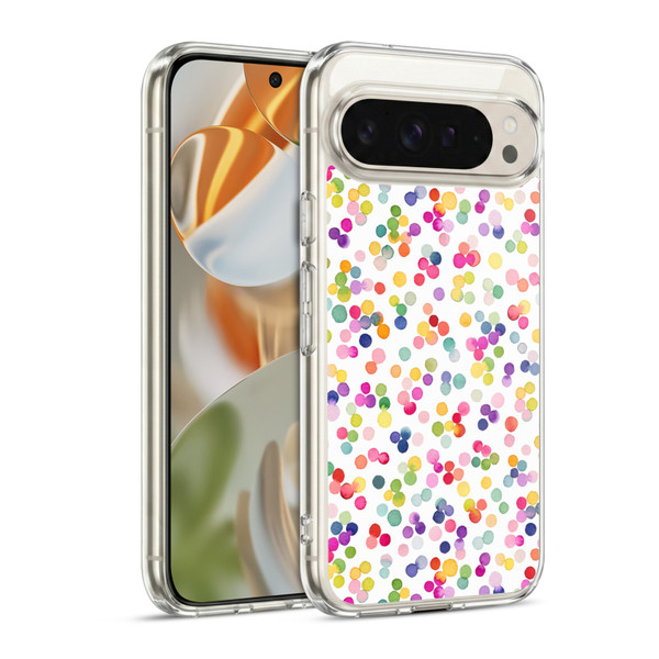 Ninola Colorful Geometric Confetti Dots Soft Gel Case for Google Pixel 9 / Pixel 9 Pro