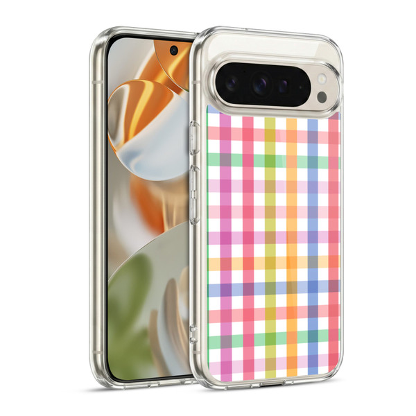 Ninola Colorful Geometric Gingham Soft Gel Case for Google Pixel 9 / Pixel 9 Pro