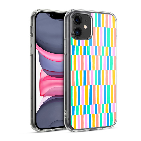 Ninola Colorful Color Block Summer Soft Gel Case for Apple iPhone 11