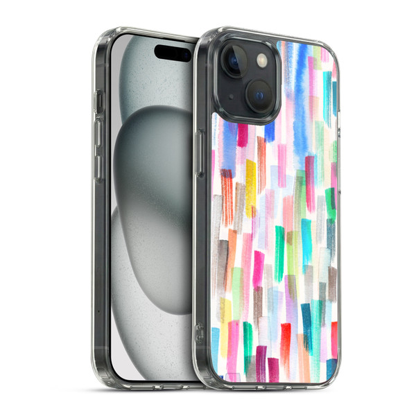 Ninola Colorful Brushstrokes Multi Soft Gel Case for Apple iPhone 15 & MagSafe