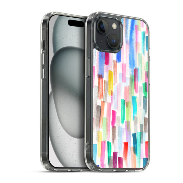 Ninola Colorful Brushstrokes Multi Soft Gel Case for Apple iPhone 15 Plus & MagSafe