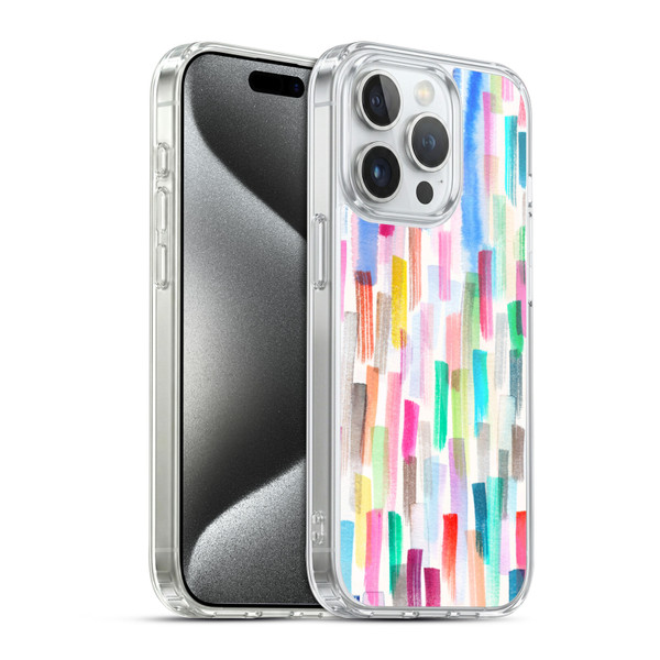 Ninola Colorful Brushstrokes Multi Soft Gel Case for Apple iPhone 15 Pro & MagSafe
