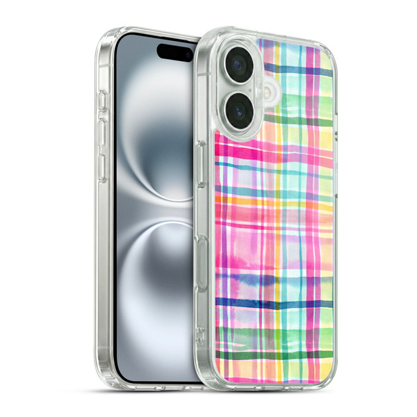 Ninola Colorful Summer Checks Soft Gel Case for Apple iPhone 16 & MagSafe