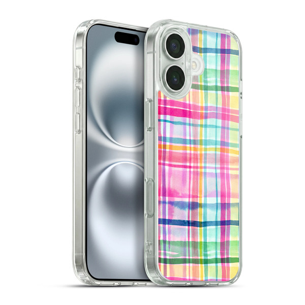 Ninola Colorful Summer Checks Soft Gel Case for Apple iPhone 16 Plus & MagSafe