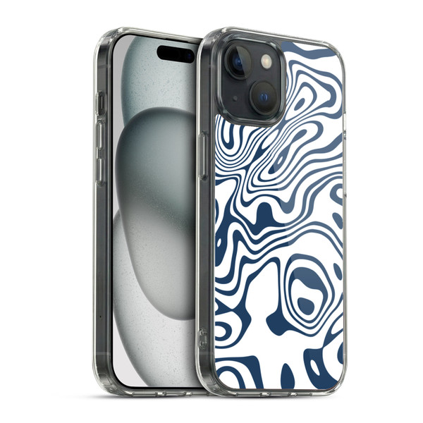 Ninola Freeform Patterns Trippy Circular Shapes Soft Gel Case for Apple iPhone 15 & MagSafe