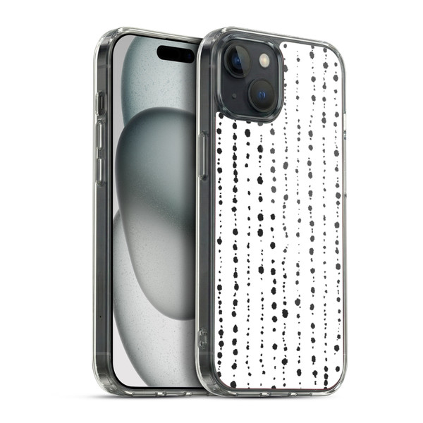 Ninola Freeform Patterns Boho Dots Stripes Soft Gel Case for Apple iPhone 15 Plus & MagSafe