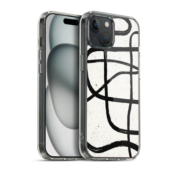 Ninola Freeform Patterns Scandinavian Marker Soft Gel Case for Apple iPhone 15 Plus & MagSafe