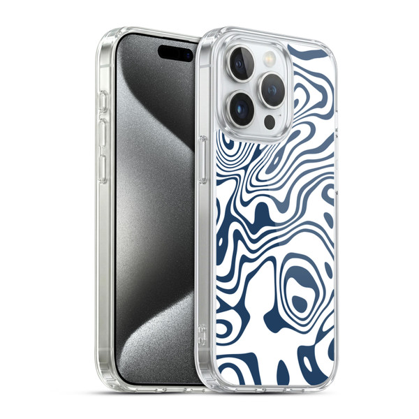 Ninola Freeform Patterns Trippy Circular Shapes Soft Gel Case for Apple iPhone 15 Pro & MagSafe