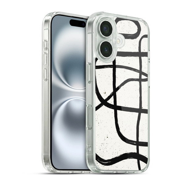 Ninola Freeform Patterns Scandinavian Marker Soft Gel Case for Apple iPhone 16 & MagSafe