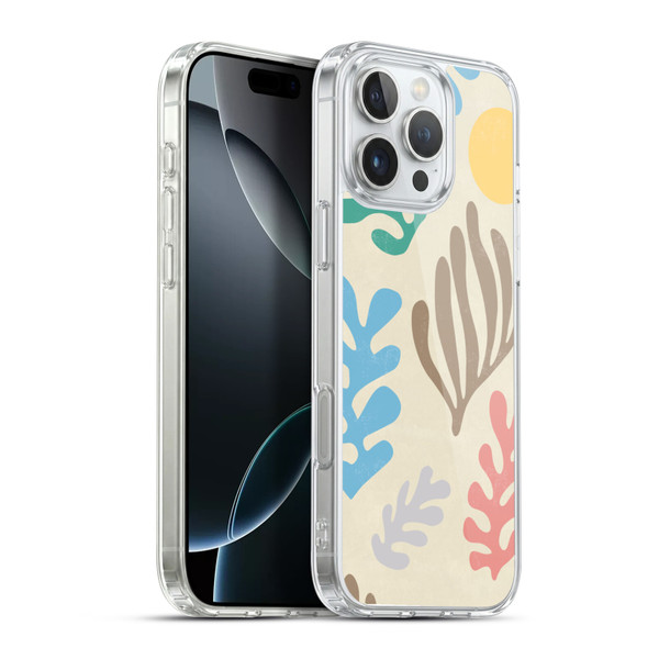 Ninola Freeform Patterns Artistic Modern Leaves Soft Gel Case for Apple iPhone 16 Pro Max & MagSafe