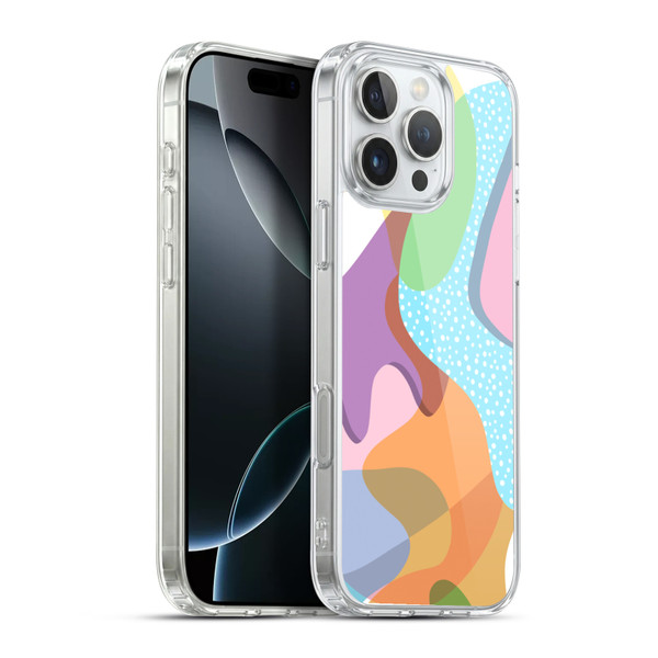 Ninola Freeform Patterns Shapes In Color Soft Gel Case for Apple iPhone 16 Pro Max & MagSafe