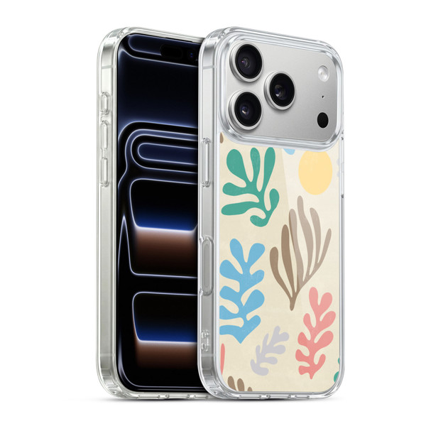 Ninola Freeform Patterns Artistic Modern Leaves Soft Gel Case for Apple iPhone 17 Pro