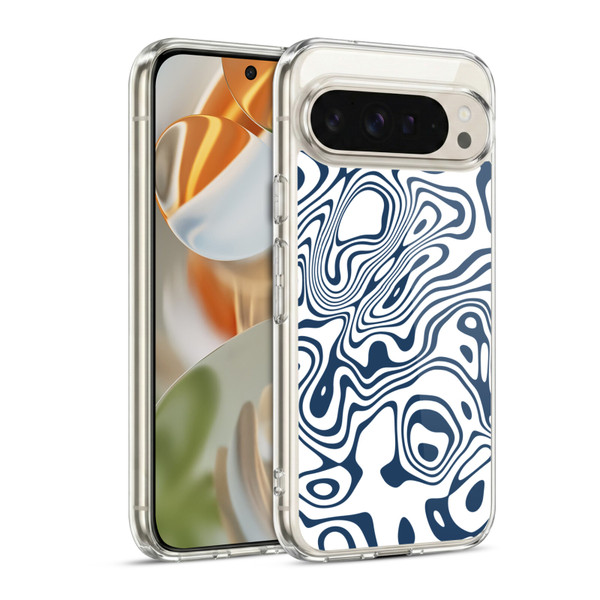 Ninola Freeform Patterns Trippy Circular Shapes Soft Gel Case for Google Pixel 9 / Pixel 9 Pro