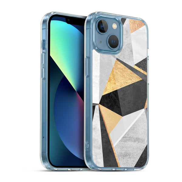 Elisabeth Fredriksson Geometric Design And Pattern Geometry Gold Soft Gel Case for Apple iPhone 13 Mini & MagSafe