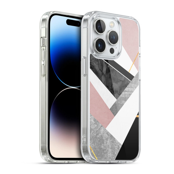 Elisabeth Fredriksson Geometric Design And Pattern Lines And Layers Soft Gel Case for Apple iPhone 13 Pro & MagSafe