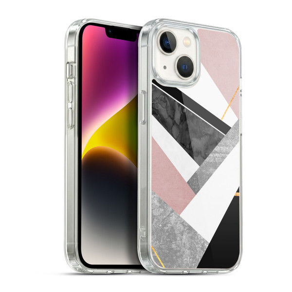 Elisabeth Fredriksson Geometric Design And Pattern Lines And Layers Soft Gel Case for Apple iPhone 14