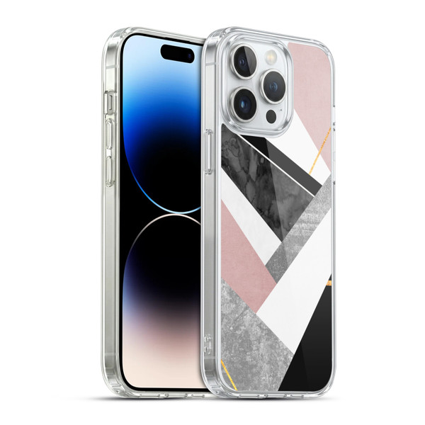 Elisabeth Fredriksson Geometric Design And Pattern Lines And Layers Soft Gel Case for Apple iPhone 14 Pro Max & MagSafe