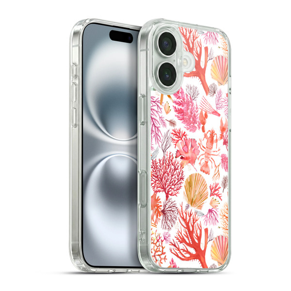 Ninola Ocean Orange Corals Soft Gel Case for Apple iPhone 16 Plus & MagSafe