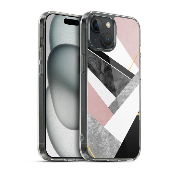 Elisabeth Fredriksson Geometric Design And Pattern Lines And Layers Soft Gel Case for Apple iPhone 15 & MagSafe