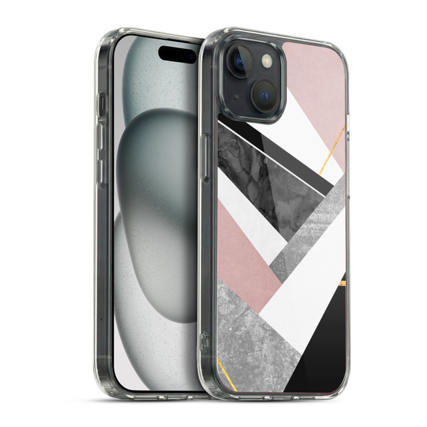 Elisabeth Fredriksson Geometric Design And Pattern Lines And Layers Soft Gel Case for Apple iPhone 15 Plus & MagSafe