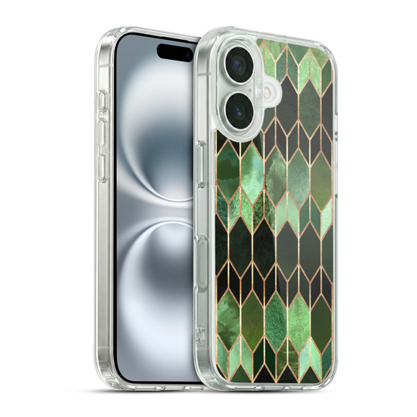Elisabeth Fredriksson Geometric Design And Pattern Green Stained Glass Soft Gel Case for Apple iPhone 16 & MagSafe