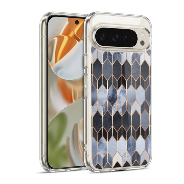Elisabeth Fredriksson Geometric Design And Pattern Blue Stained Glass Soft Gel Case for Google Pixel 9 / Pixel 9 Pro