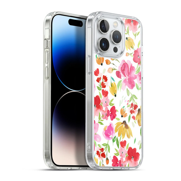 Ninola Spring Floral Flowers Red Soft Gel Case for Apple iPhone 13 Pro Max & MagSafe