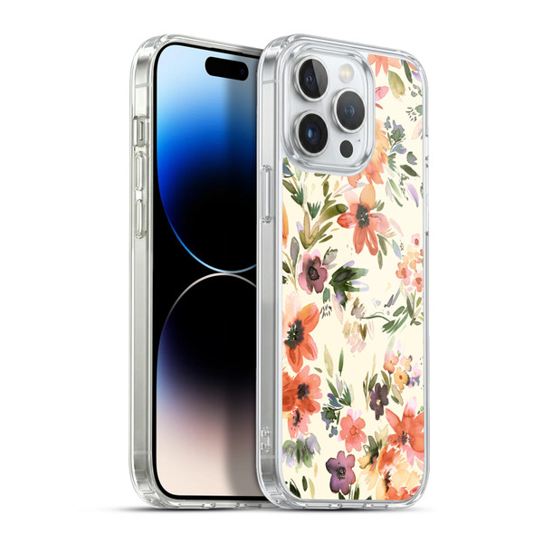 Ninola Spring Floral Painterly Flowers Soft Gel Case for Apple iPhone 13 Pro Max & MagSafe