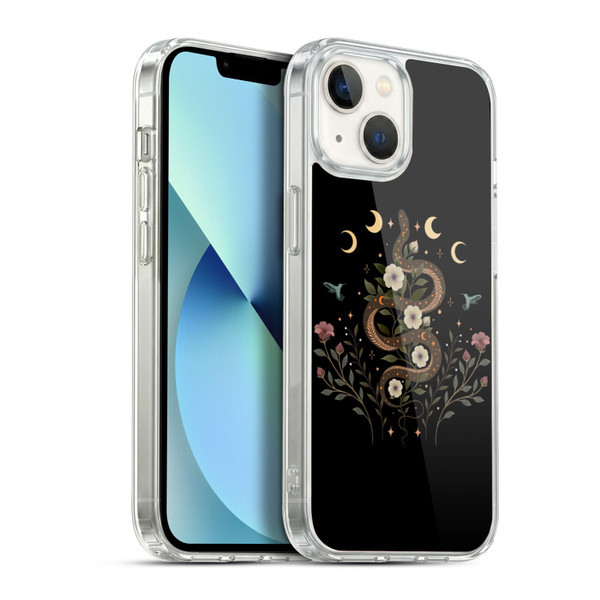 Episodic Drawing Illustration Animals Serpent Spell Soft Gel Case for Apple iPhone 13