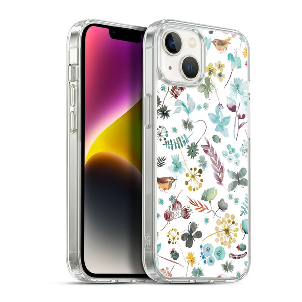 Ninola Spring Floral Butterfly Nature Soft Gel Case for Apple iPhone 14 Plus & MagSafe