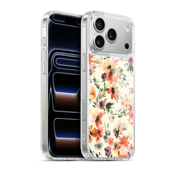 Ninola Spring Floral Painterly Flowers Soft Gel Case for Apple iPhone 17 Pro Max