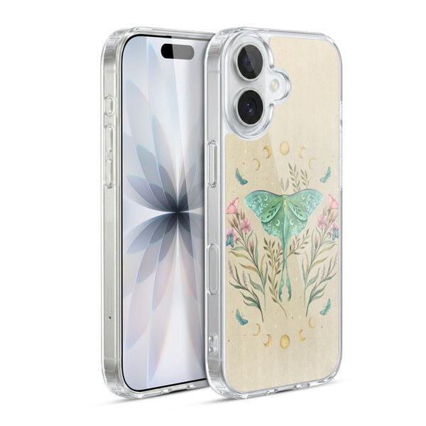Episodic Drawing Illustration Animals Moth, Butterflies, & Flowers Soft Gel Case for Apple iPhone 17