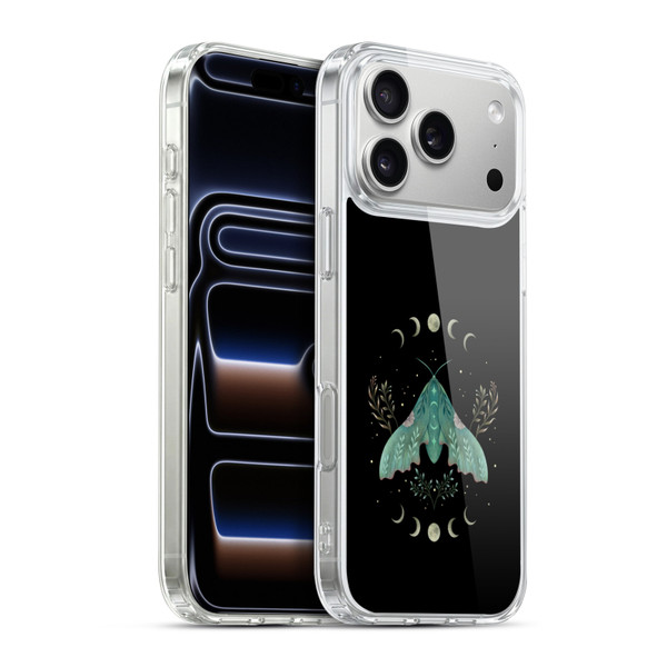 Episodic Drawing Illustration Animals Moon & Moth Soft Gel Case for Apple iPhone 17 Pro Max