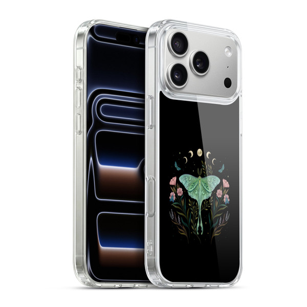 Episodic Drawing Illustration Animals Moth and Flowers Soft Gel Case for Apple iPhone 17 Pro Max
